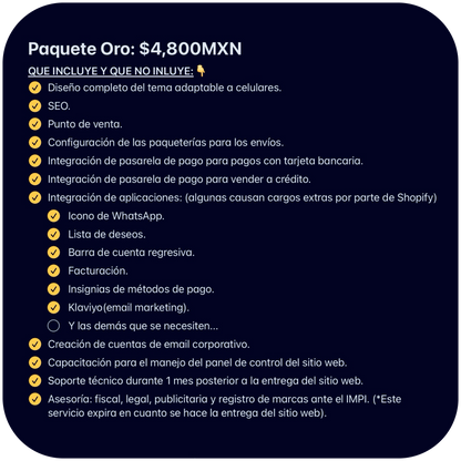 PAQUETE ORO